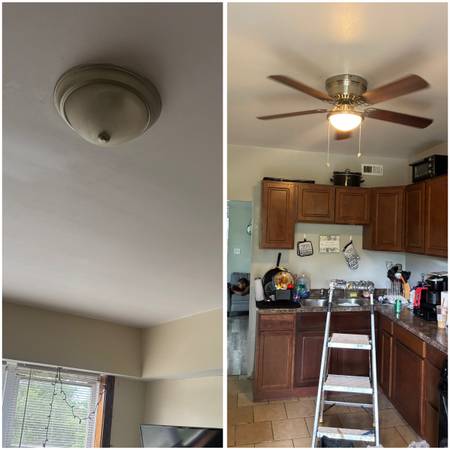 Electrical repairs and ceiling fan installation